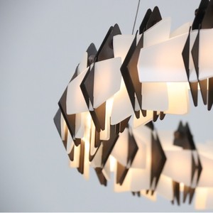 Suspension LED Ronde 600mm 800mm 1000mm 1200mm Tricolore Ovale E27 avec Interrupteur pour Salle à Manger, Salon, Hôtels - Product Image 5