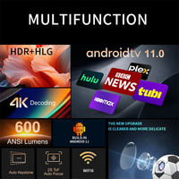 Mini projecteur Android 11 4K rotatif à 360 degrés, Wifi6 Bt5.0, résolution native 720P, cinéma en plein air, projecteur portable