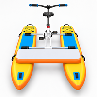 Bateau à pédales gonflable pliable portable, catamaran pour 1 personne, 120 kg, PVC, pour location en station balnéaire, sports nautiques