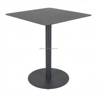 Table de salle à manger en acier Lifepursue avec finition extérieure