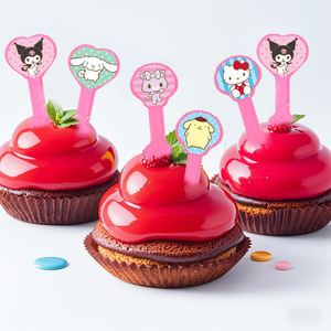 Pincho Acrílico con Forma de Animal Lindo para Niños, Bento Tenedores Desechables, Decoración de Pasteles de Resina de Fruta, Tenedor de Plástico para Comida - Product Image 3