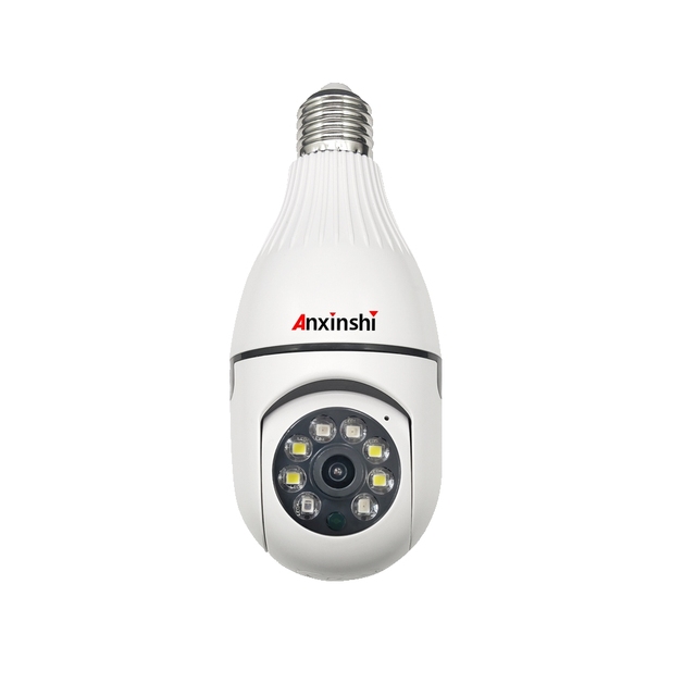 Anxinshi Brand Wireless Camera 1080P Wifi Tuya APP E27 Lamp Holder Outdoor Security Hidden Camera for Home