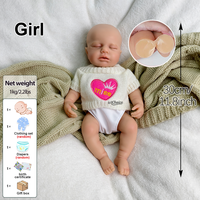 Poupée LouLou authentique de 12 pouces en silicone pour bébé, jouet souple, cadeau de Noël pour filles