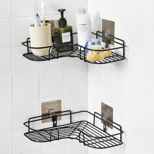 Organizador de cocina, estante de almacenamiento triangular para baño, sin punzonado, montaje en pared, ducha, esquinero de Metal para el hogar - Product Image 2