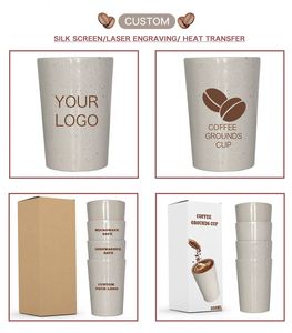 Gobelet empilable en plastique 12 oz pour café, tasses de voyage durables pour la maison, l'hôtel, les cadeaux promotionnels, tasse à eau - Product Image 4