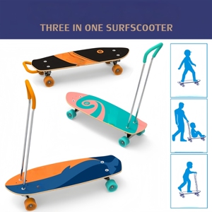 CZFIT Skateboard, Tabla de Surf con Doble Joystick, Fishboard, Longboard de Doble Cola, Skateboard de Calle para Descenso, Totalmente de Arce Canadiense - Product Image 2