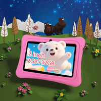 Tablet PC 7 inci anak-anak, mainan edukasi Wi-Fi 32GB 3000MAH baterai 1024x600 resolusi Quad Core MTK Android 12