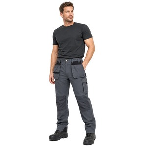 Pantaloni Cargo da Uomo <span class=keywords><strong>con</strong></span> 6 Tasche Laterali Impermeabili Neri Logo Personalizzato Materiale Poliestere/Cotone <span class=keywords><strong>con</strong></span> Protezioni per le Ginocchia - Product Image 1