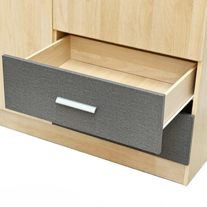 Armoire moderne à deux portes à charnières en bois d'ingénierie, avec plusieurs compartiments pour les articles pliés et suspendus, placard minimaliste pour la chambre à coucher - Product Image 5