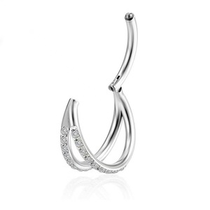 Anillos de Titanio G23 para Piercing Daith, Anillo de Nariz, Septum, Hipoalergénico, Joyería de Titanio ASTM F136, Pendientes Helix - Product Image 3