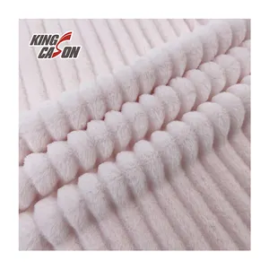 KINGCASON Trung Quốc Nhà Máy Sang Trọng Fuzzy Fluffy Siêu Mềm Cắt Rắn Chống Thuốc Ấm Faux Fur Vải Rabbit Đối Với Trang Chủ Dệt May