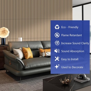 โรงงานออกแบบใหม่แผงผนังไม้<span class=keywords><strong>ระแนง</strong></span>อะคูสติกแผงผนังทีวี<span class=keywords><strong>ไม้</strong></span> - Product Image 5