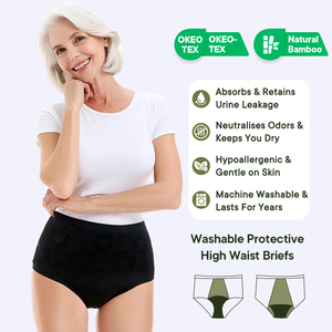 Cho Có Thể Giặt Hấp Thụ Không Kiểm Soát Thường Xuyên Đồ Lót Phụ Nữ Tái Sử Dụng Rò Rỉ Bằng Chứng Bảo Vệ Hipster Tre Bông Quần Lót - Product Image 6
