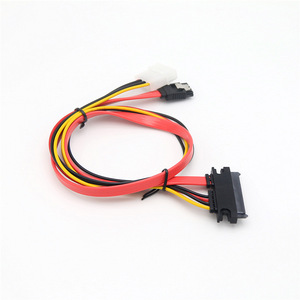 Câble d'alimentation et de données SATA 22 broches, adaptateur 7+15 à 7P + 4P, connexion de disque dur de 0.5M, fil de cuivre - Product Image 2