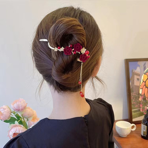 Horquilla de flor de ciruelo de diseño exclusivo, superventas, popular, exquisita, de lujo ligero, para mujer, accesorios de moda para el cabello, al por mayor - Product Image 2