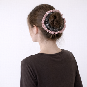 Élégant doux robe à carreaux chouchous pour filles mode doux automne <span class=keywords><strong>hiver</strong></span> cheveux cravates pour femmes dames cheveux accessoires en Stock - Product Image 6