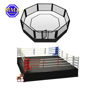 Ring di pugilato telaio ribassato 14x14 ottagono di combattimento mma gabbia di vendita ufc octagon dimensione professionale Migliore di Formazione dei Prezzi aiba guantoni da boxe anello