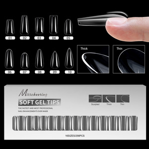 Uñas Postizas de Extensión de Diferentes Tamaños, Más Vendidas en Europa, Curvatura Profunda en C, Puntas de Uñas de Gel Acrílico Gruesas y Suaves - Product Image 2