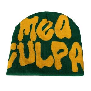 Gorros de Invierno Unisex de Jacquard al por Mayor de Fábrica, con Logotipo Personalizado, 100% Acrílico, con Patrones de Puntos y Lazos, Listos para la Playa - Product Image 3