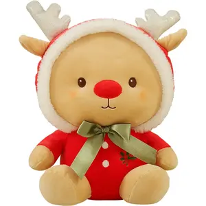 החג שמח מתנת חג המולד סנטה קלאוס איש השלג איל ממולא בעלי חיים בפלאש צעצועי חג המולד 2022 לילדים
