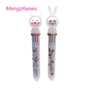 말레이시아 학교 용품 문구 달콤한 귀여운 토끼 10 색 저렴한 볼펜 프로모션 여러 가지 빛깔의 볼펜
