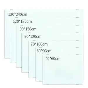 4mm Wall Mounted Tempered Glass Writing White Dry Erase Glass Board