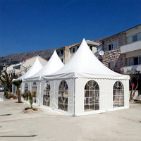 Tente de jardin à double couche avec cadre en aluminium fabriqué en Chine, protection UV, pour fêtes, banquets commerciaux, expositions, toutes saisons