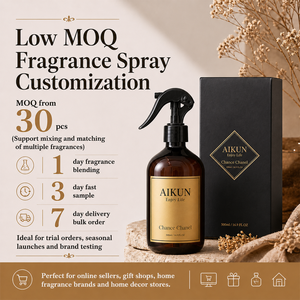 Aikun - Juego de Cajas Negras con Adhesivo y Logotipo Personalizado para Fragancias de Habitación, 500 ml, PET Negro Mate, Redondas, con Cualquier Aroma, Bajo MOQ - Product Image 5