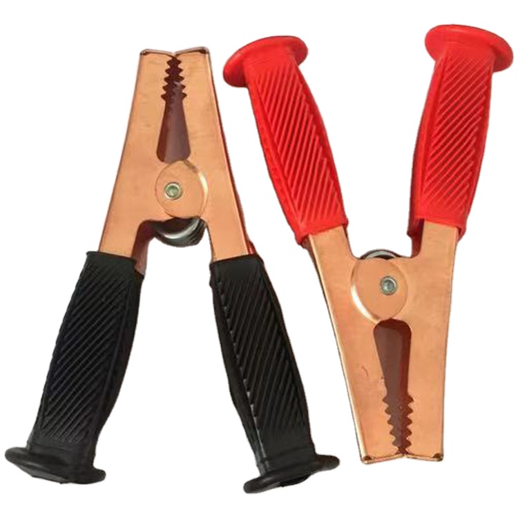 Красно-черный полностью изолированный зажим типа Крокодил Зажимы для аккумулятора