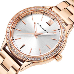Montre de Luxe Tendance pour Femme, Étanche, avec Cristaux, Idéale comme Cadeau, Montre à Quartz pour Fille, Reloj MF0043 - Product Image 3