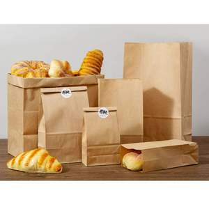 Bolsas de Papel Kraft para Alimentos con Logotipo Personalizado, Bolsas de Papel Kraft Marrón con Fondo Plano para Empacar Alimentos - Product Image 2