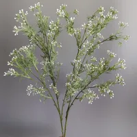 Faux 5vorken Selderij Fruit Gypsophila Kunstbloemen Bruiloft Decor Feest Bloemstuk Boeket Woonaccessoires