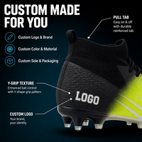 Chaussures de football unisexes Elite noires, crampons de compétition, bottes AG TF FG multi-terrains toutes saisons, tige en PVC, vente en gros