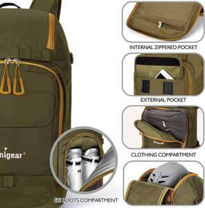 Muestra Gratis, Novedad, Superventas, Bolsa Impermeable para Botas de Esquí, Casco y Artículos Esenciales de Montaña, Mochila de Viaje para Snowboarder - Product Image 4