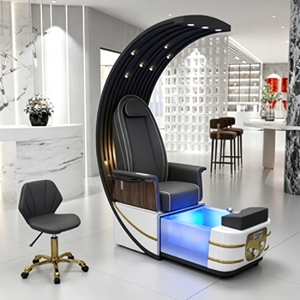Fauteuil de pédicure électrique de luxe RJ Original Design avec massage, réglable, rond, avec bol en céramique et pompe à jets - Product Image 6