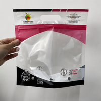 Sac Doypack YSH personnalisé en plastique souple transparent avec poignée et fermeture éclair, pour le stockage des fruits et l'emballage alimentaire en supermarché