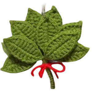 Crochet Lucky Pomelo Leaf Bag Pendant Craft <b>Kit</b> Green Yarn <b>DIY</b> Decor For Gift Or Party - Product Image 4