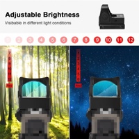 Viseur reflex Bowei Mini rouge et vert 1x20mm avec aluminium forgé et luminosité réglable