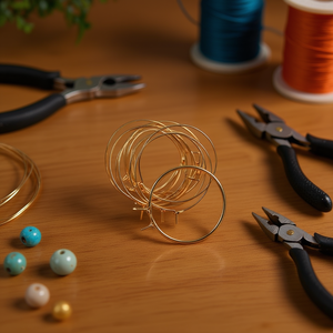 Orecchini a Cerchio ILAN 25mm in Oro K, Forniture per Artigianato, Accessori per Creazione di Gioielli - Product Image 2