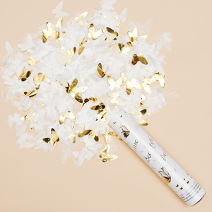 Cañón de Confeti de 30 cm para Bodas, Mariposas Blancas, Lanzador de Confeti al por Mayor para Graduaciones y Celebraciones - Product Image 2