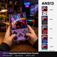 Console de jeu portable Android Open Source ANS13, écran HD 4 pouces, 19 émulateurs, sauvegarde et chargement, WiFi, combat en ligne à deux joueurs, téléchargement d'applications