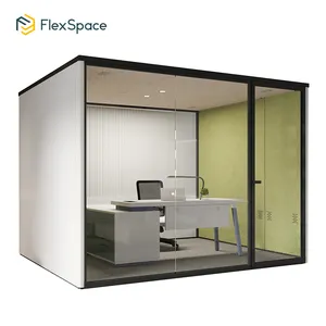 Flexspace 2024 nouvelle salle de cube de bureau de qualité OEM d'usine dans la salle pod acoustique cabine d'enregistrement de bureau pod de réunion avec ce