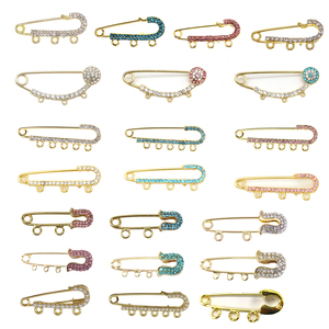 Broches pour bébé en strass multicolores, broches religieuses musulmanes islamiques, petites <span class=keywords><strong>épingle</strong></span>s de sûreté diverses avec boucles pour enfants et femmes - Product Image 1