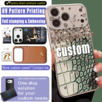 Étui de téléphone personnalisé en cuir de crocodile synthétique de luxe antichoc pour iPhone