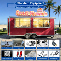 Camion de nourriture unique et personnalisé, équipé pour le fromage, le chocolat, les gâteaux, les saucisses, le teppanyaki, les sandwichs, remorque de camion de nourriture de 20 pieds à vendre