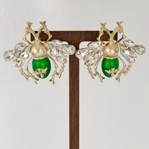 Fashion Stylish Elegant Colorful Little Bee Earrings Insect Theme <strong>Jewelry</strong> Cute Luxury Diamond Earring Studs <strong>Jewelry</strong> for Women - Product Image 4