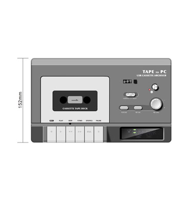 Lecteur de bande portable personnalisé de conception moderne avec enregistrement USB vers PC et lecteur enregistreur de cassette à haut-parleur mono intégré