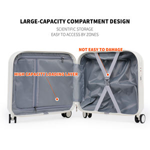 <span class=keywords><strong>Valise</strong></span> <span class=keywords><strong>valise</strong></span> à roulettes ABS personnalisée pour hommes <span class=keywords><strong>valise</strong></span> de voyage d'affaires de 18 pouces avec porte-gobelet et port USB - Product Image 5