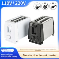 Four à pain électrique 110V/220V, norme US/UK/Europe, double compartiment, automatique, mini, multifonction, chauffage, cuisson, métal