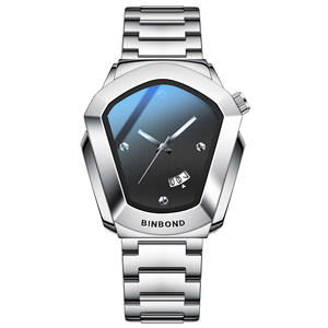 Reloj de Cuarzo al por Mayor, Modelo <span class=keywords><strong>Cyber</strong></span> Edge, Elegante, Resistente al Agua, para Hombre, con Correa de Acero Inoxidable - Product Image 5